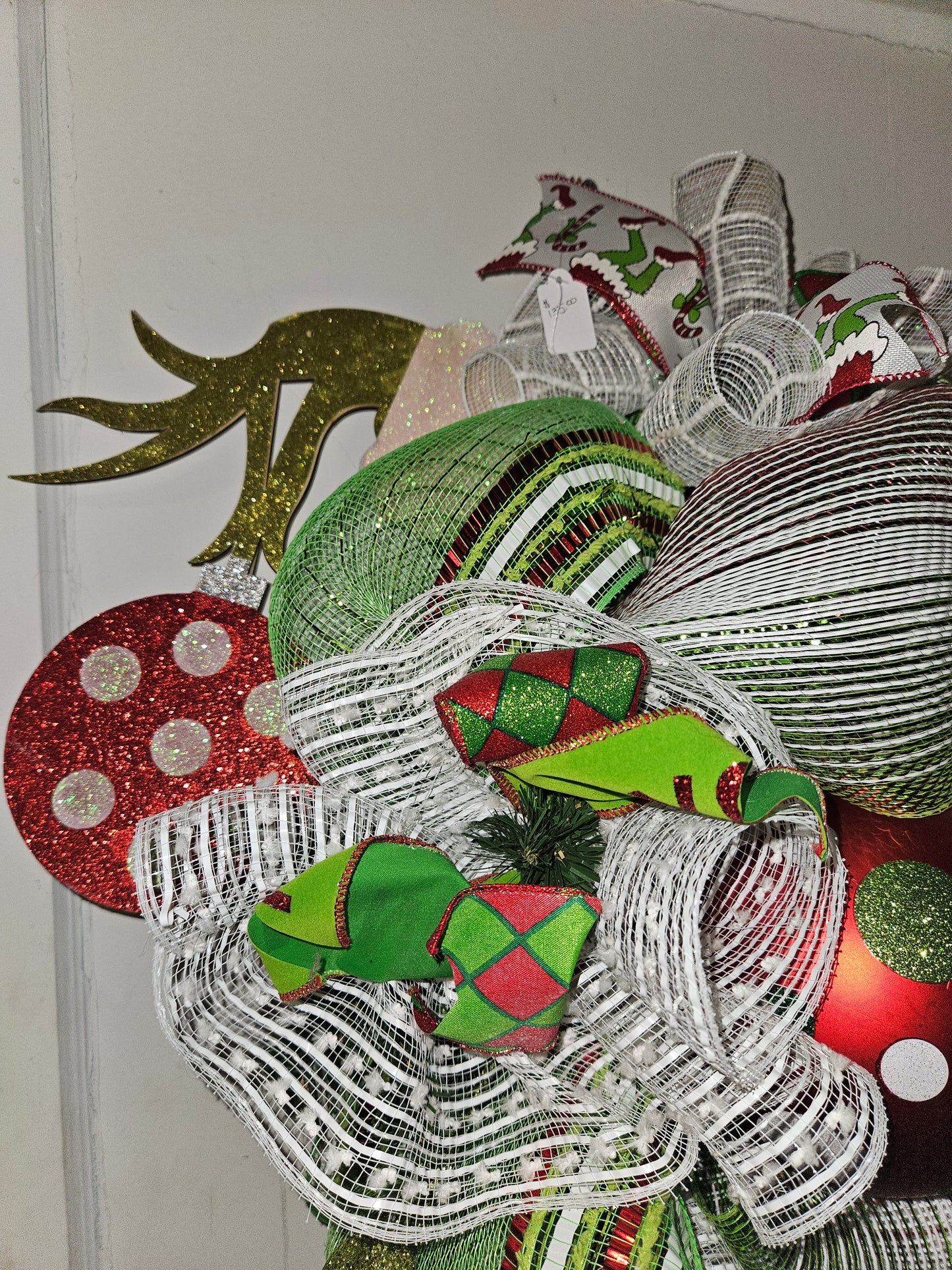 Green Monster Tear Drop Wreath