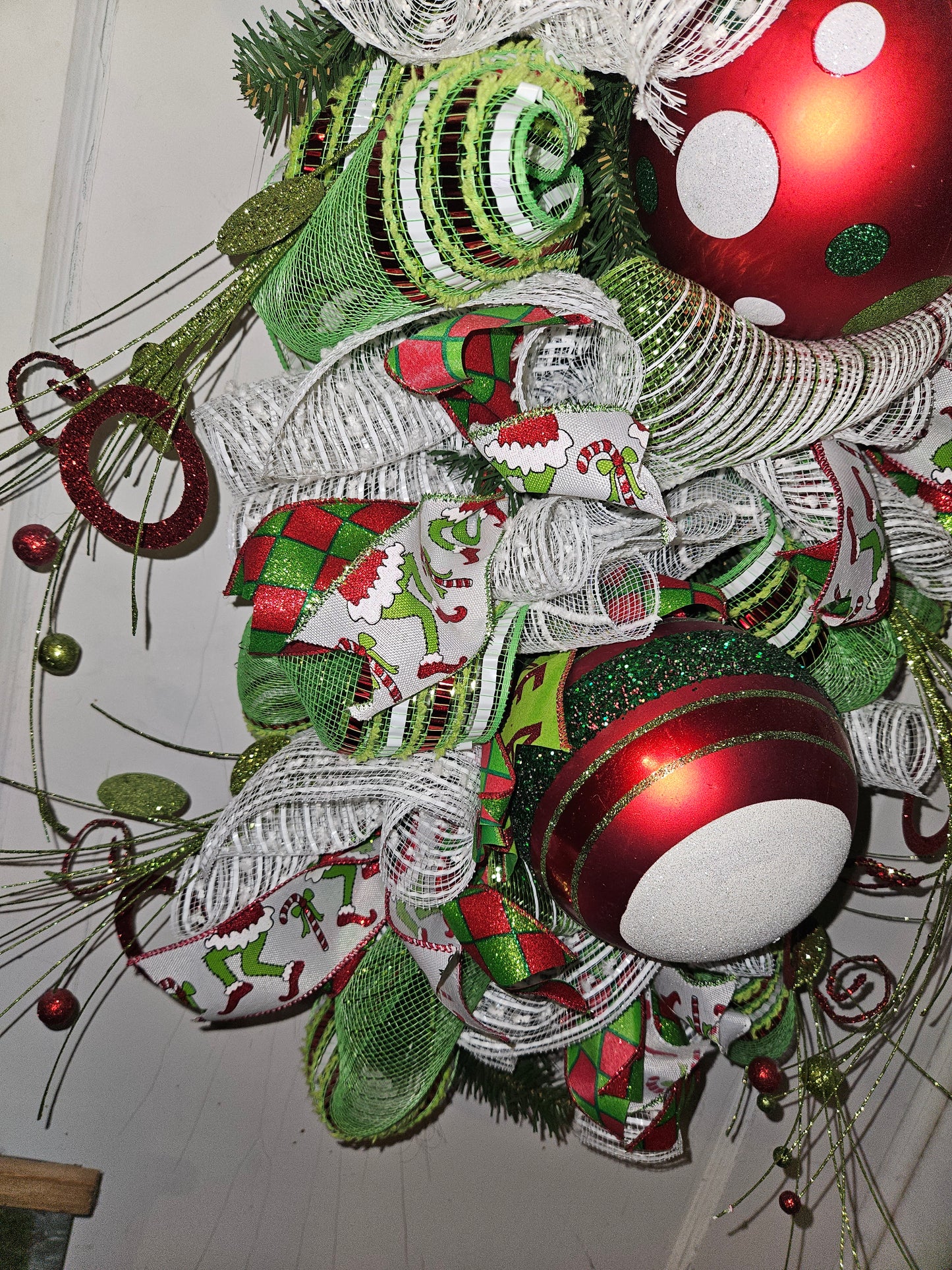 Green Monster Tear Drop Wreath