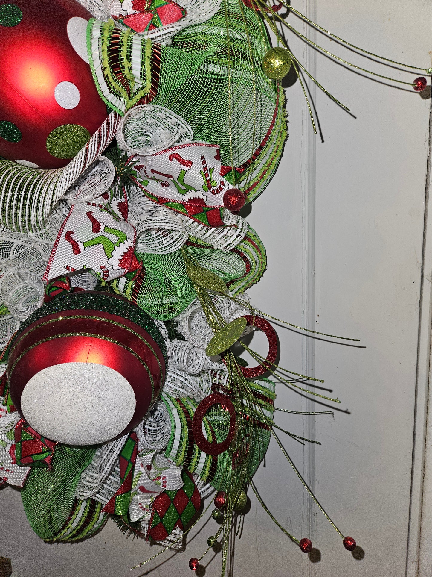 Green Monster Tear Drop Wreath