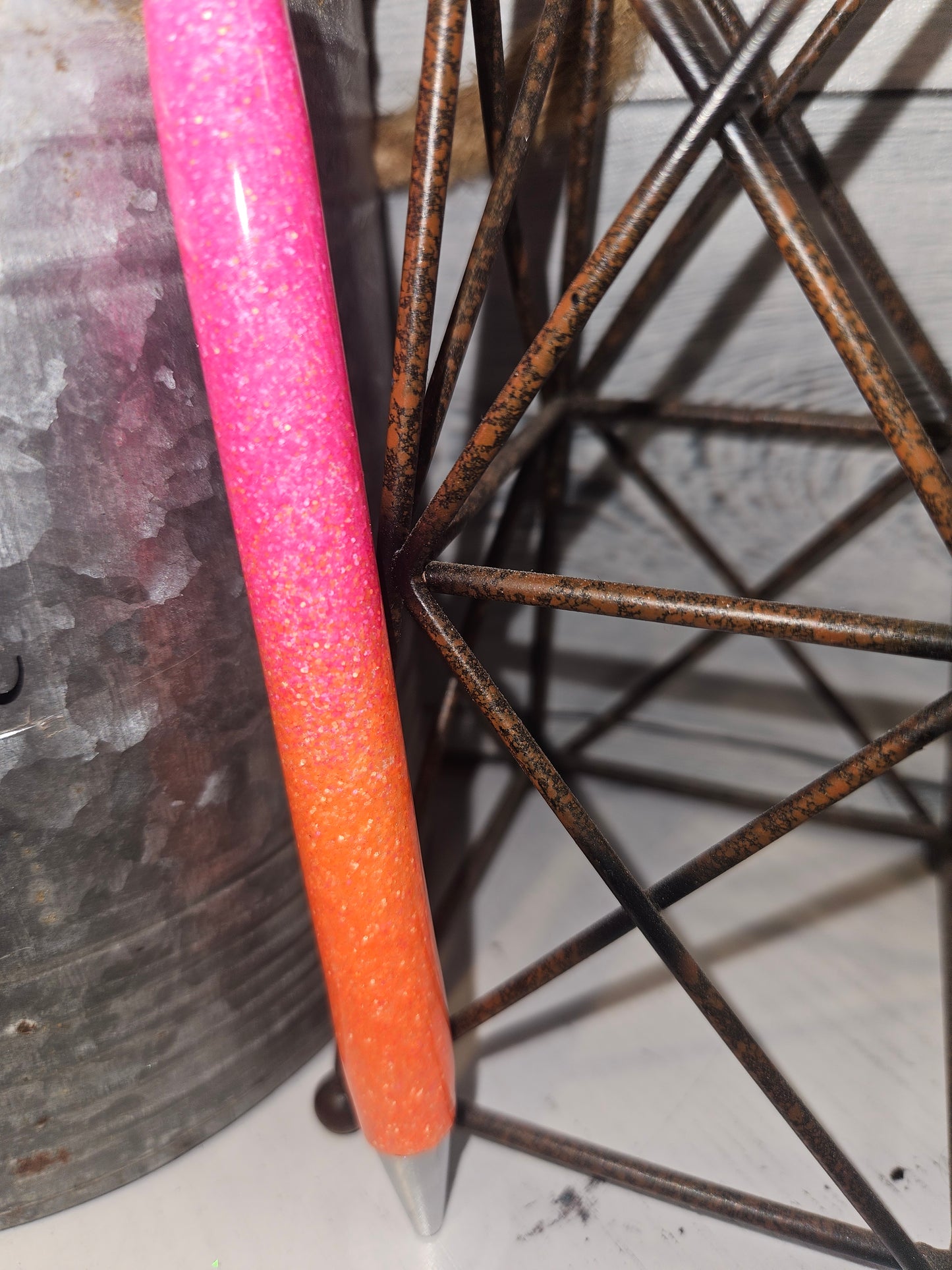 Neon Pink and Orange Pen