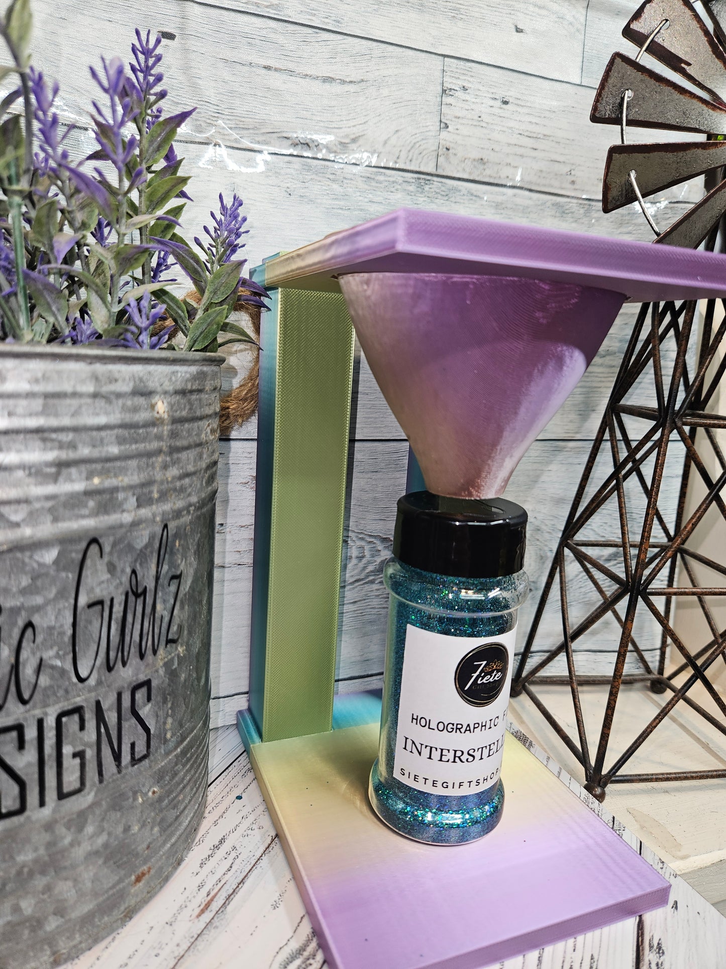 Glitter Funnel Stand 2oz Jar