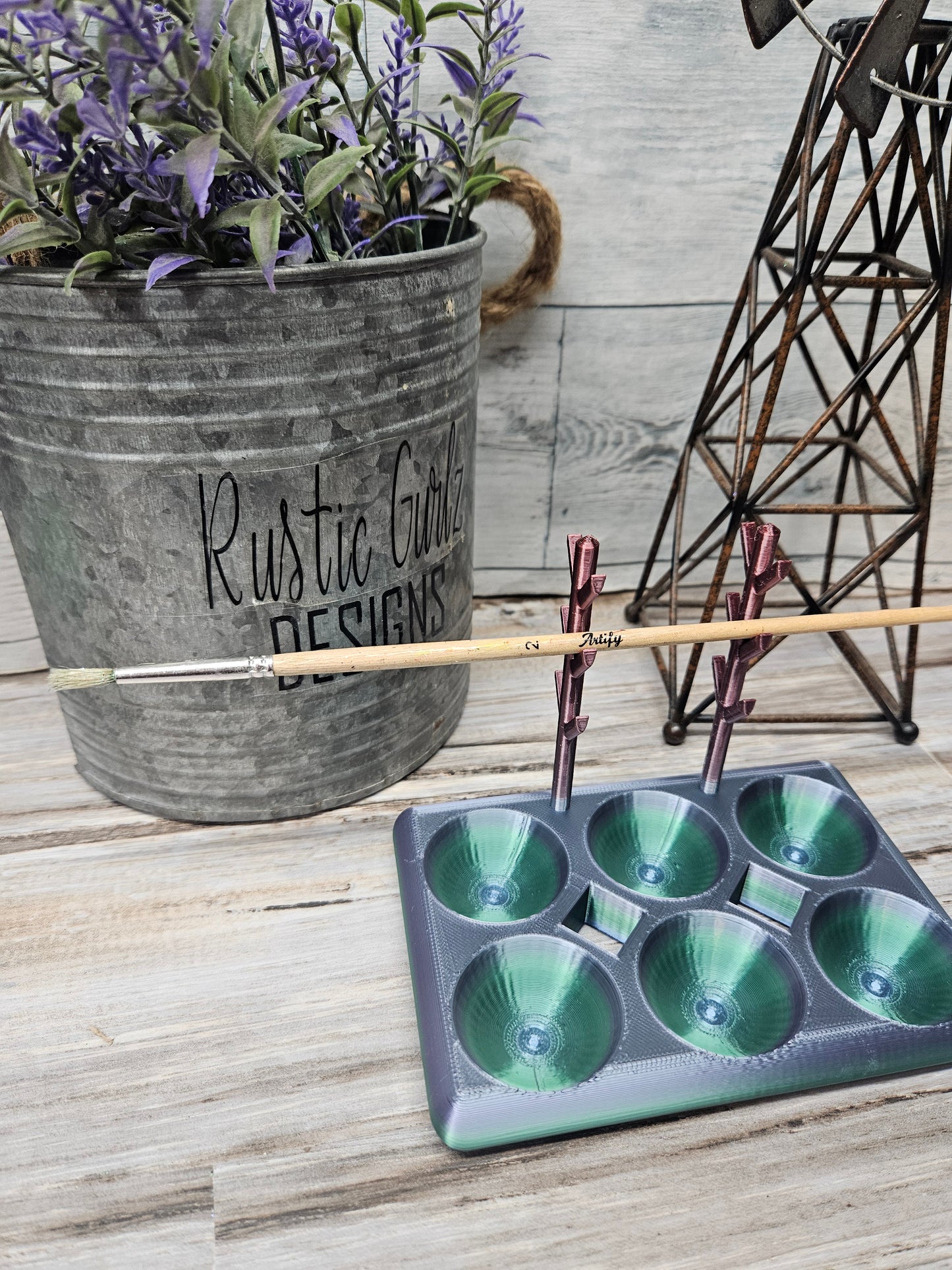 Paint Tray and Paint Brush Holder