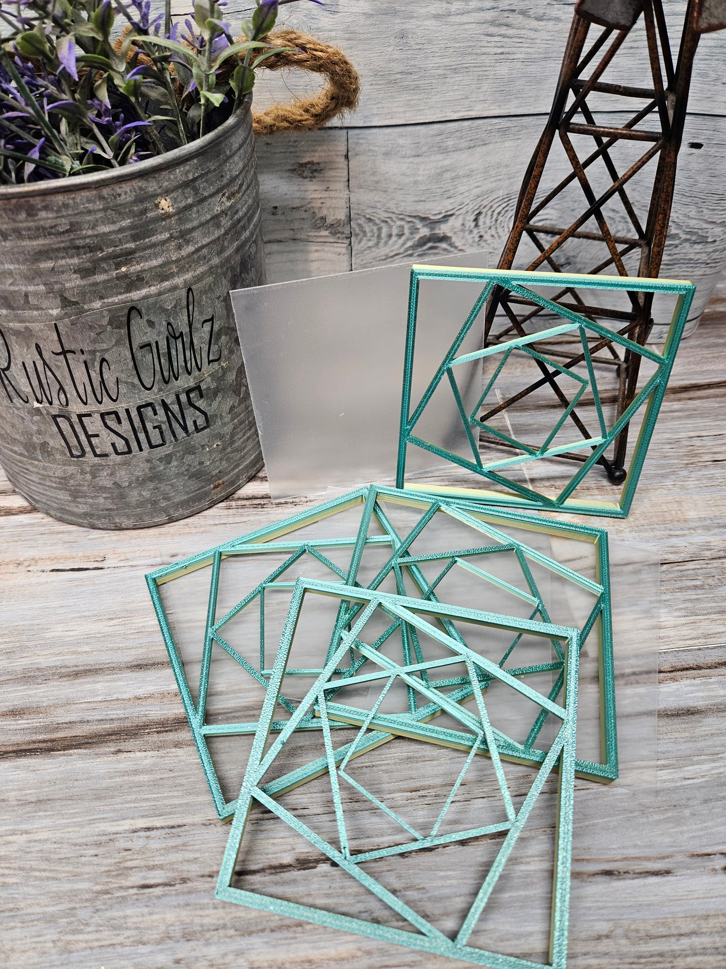 Twisted Squares Coaster Mold