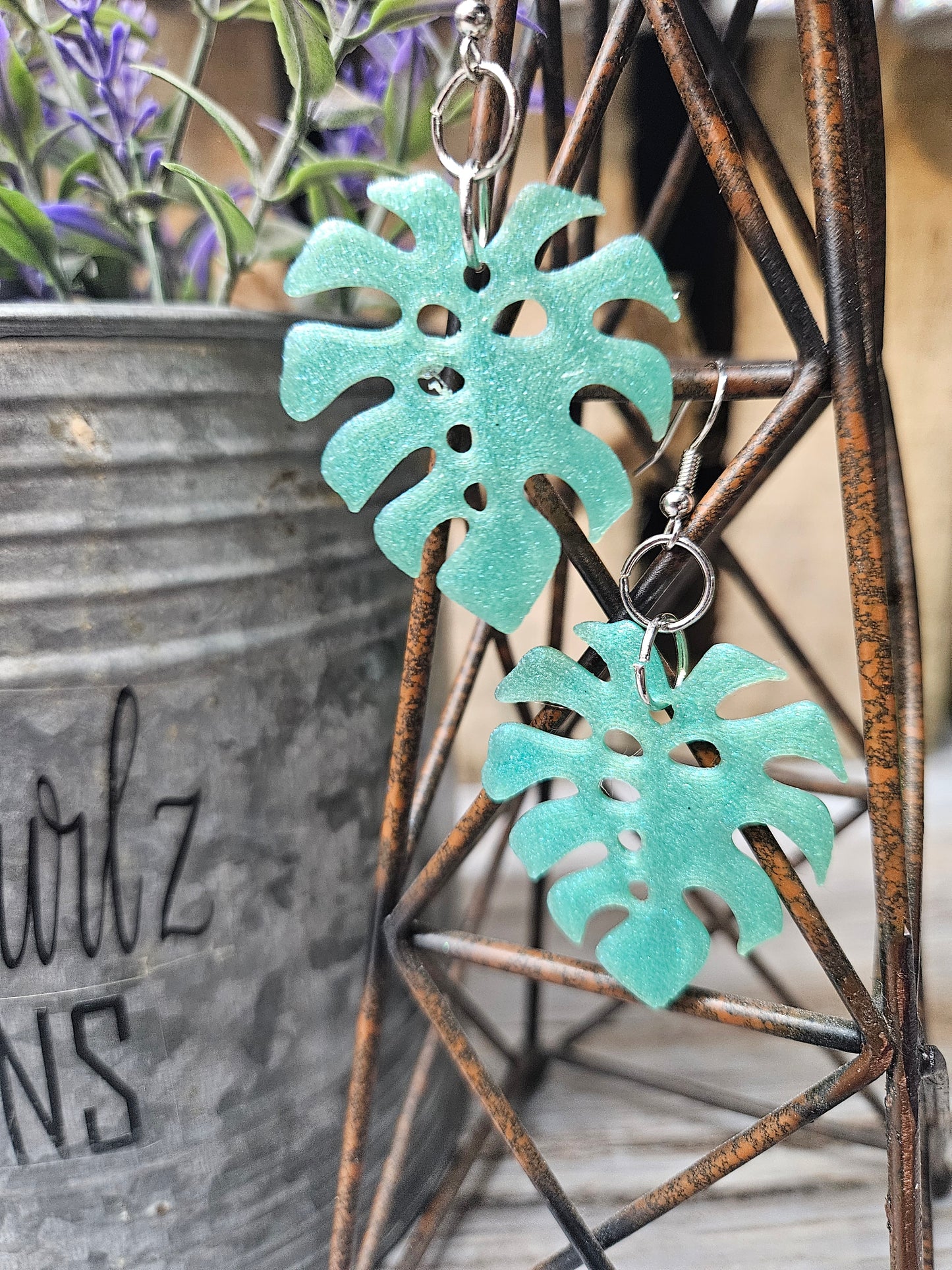 Monstera Earrings