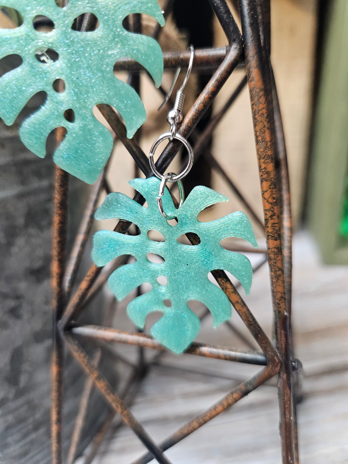 Monstera Earrings