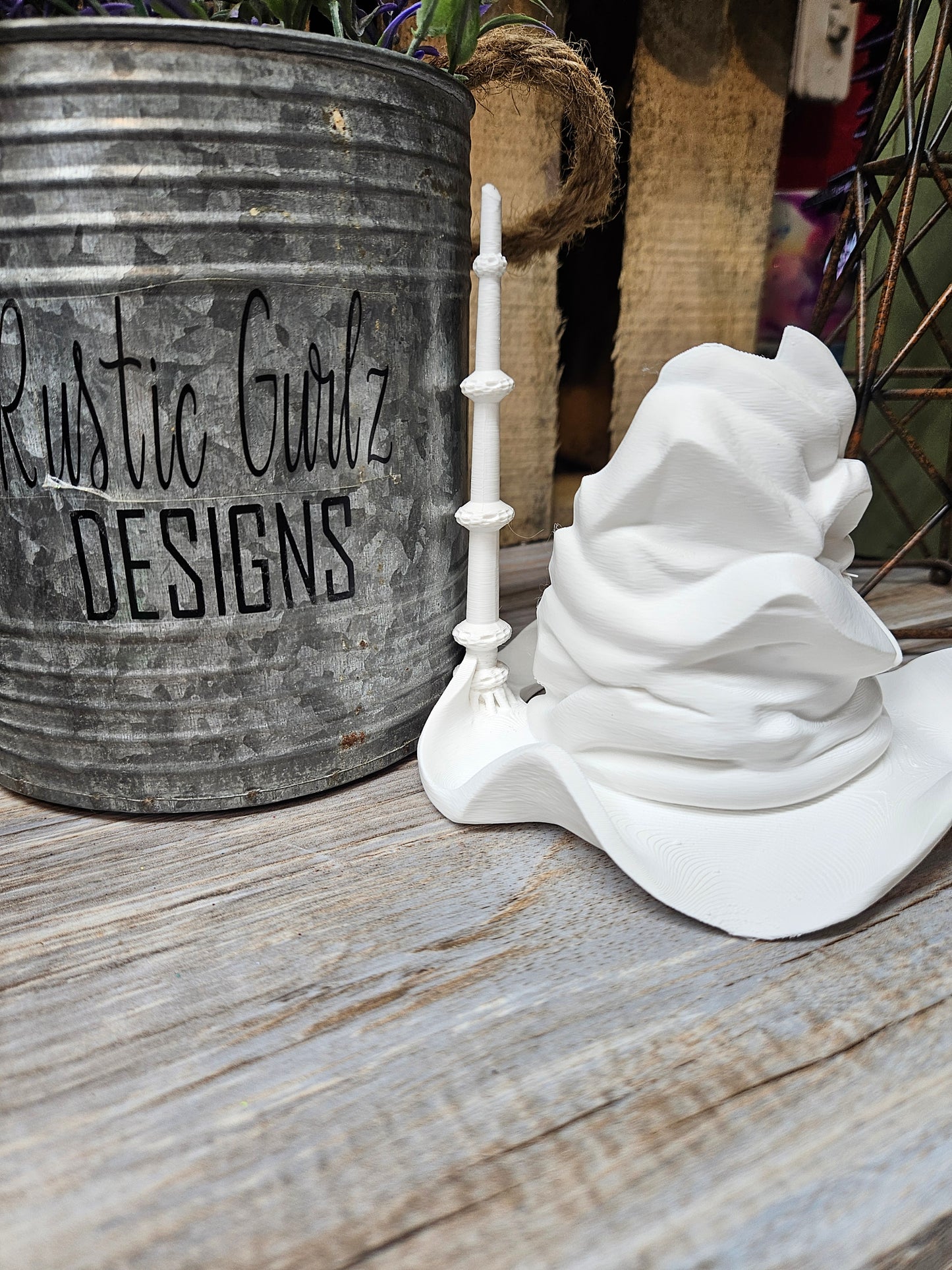 Sorting Hat with Elder Wand Embellishment