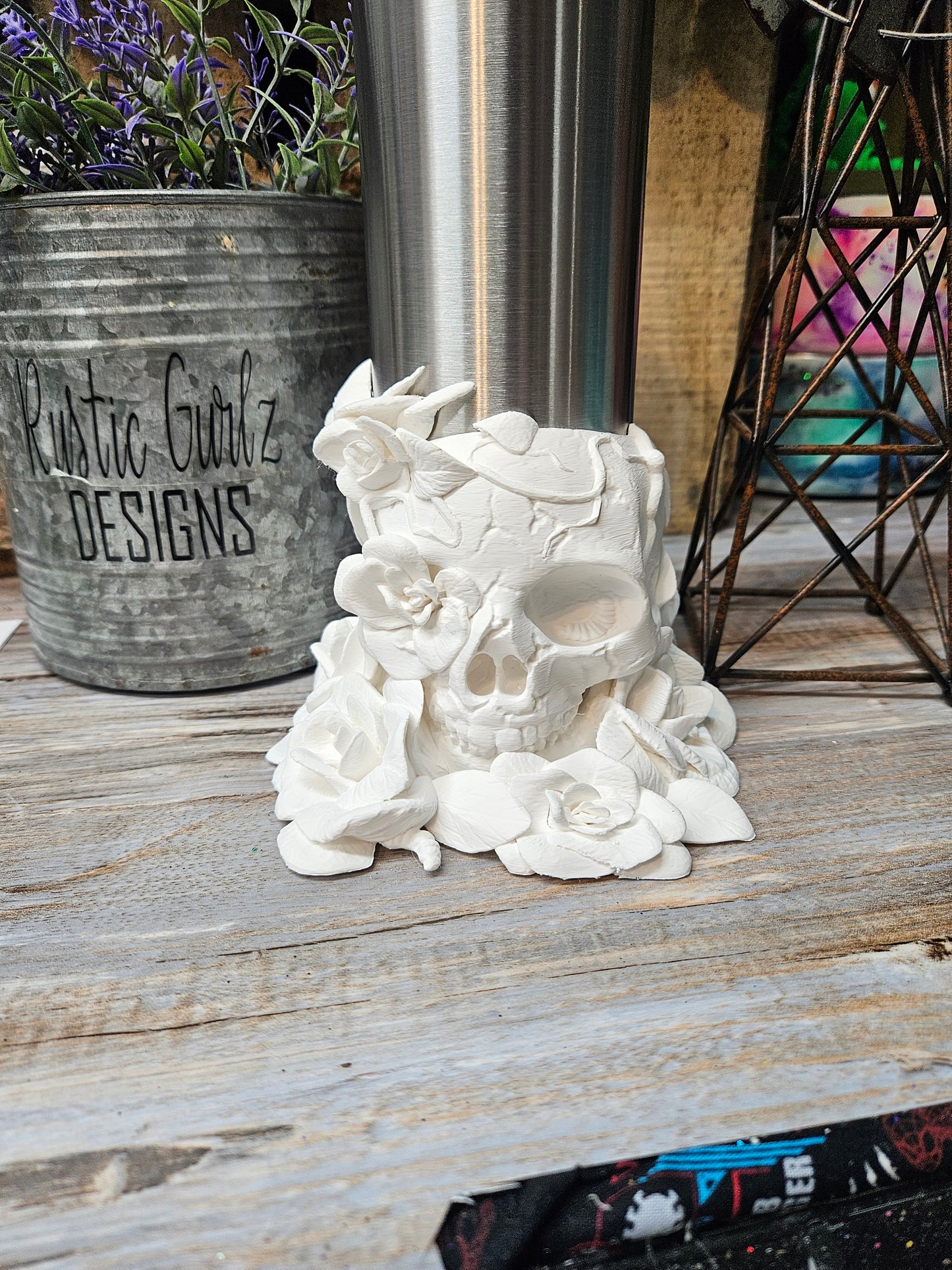 Skull and Roses Embellishment