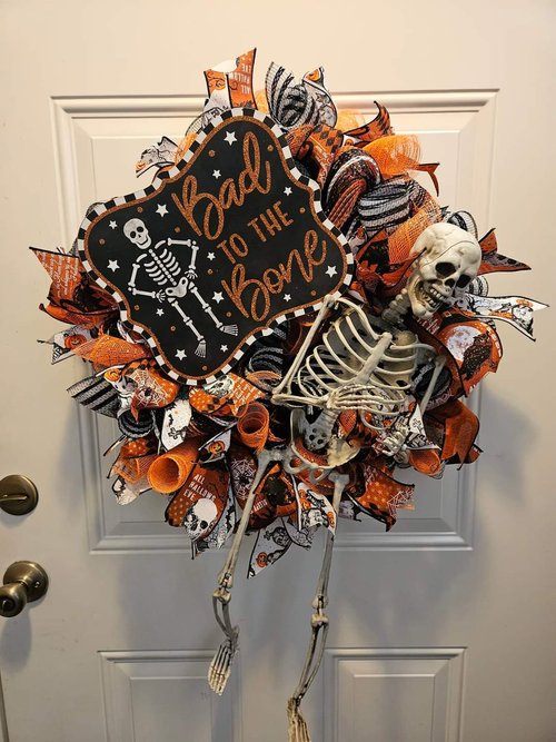 Bad to the Bone Wreath