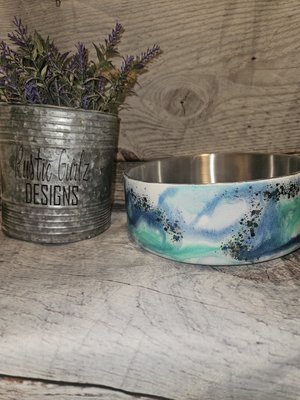Teal/Blue Dog Bowl