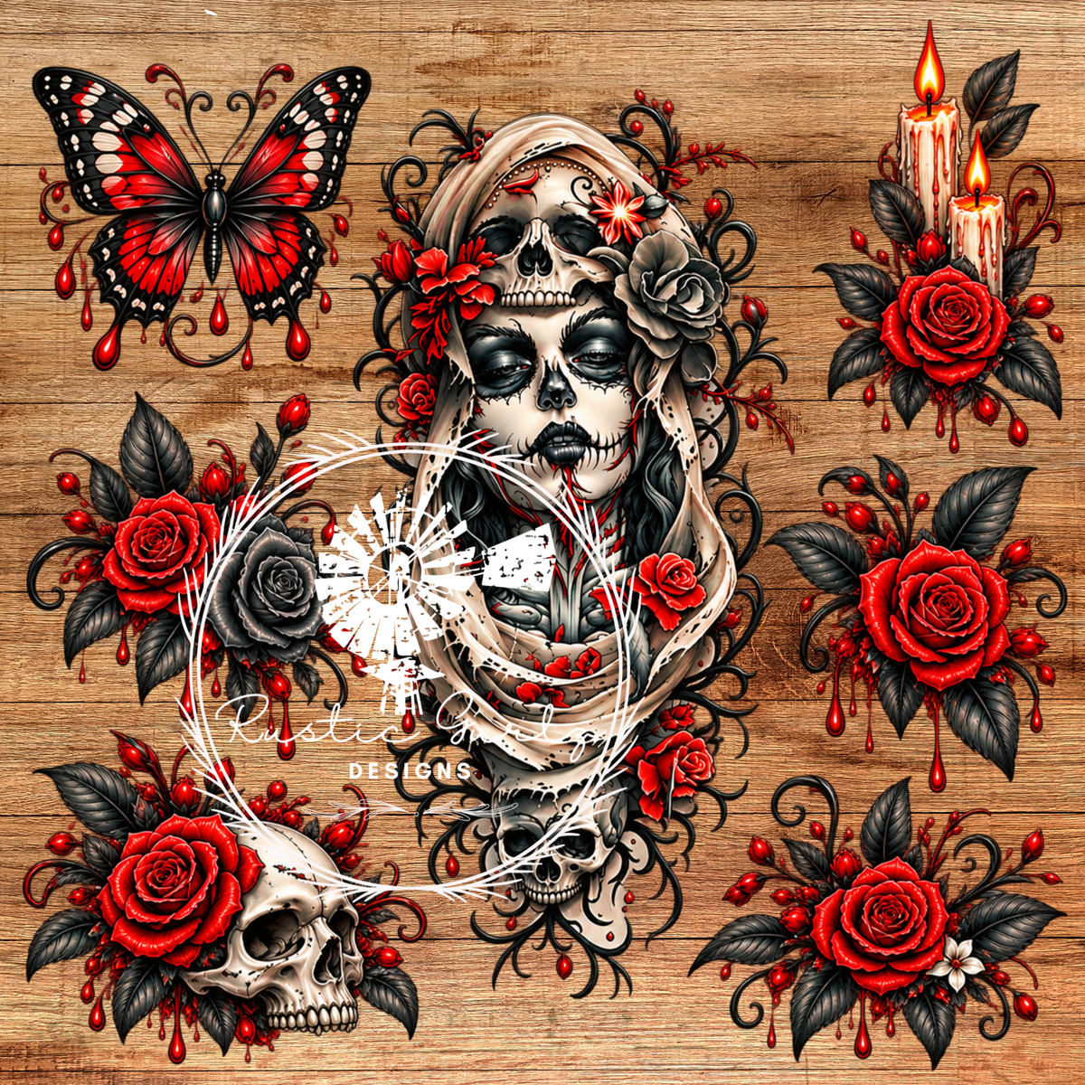 Gothic Sugar Skull