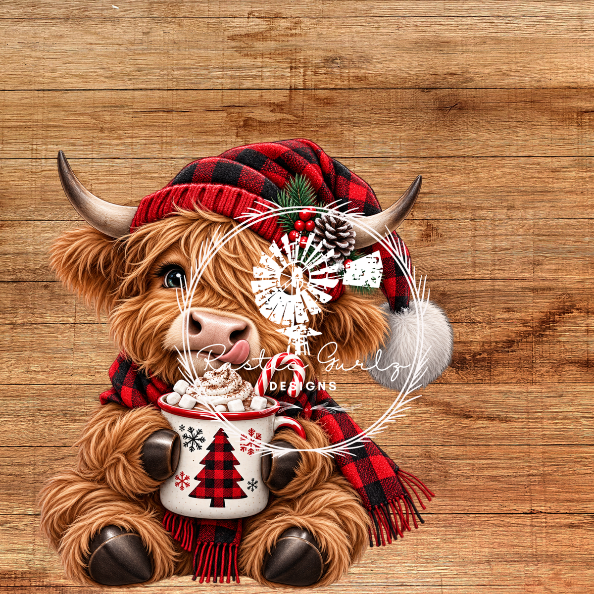 Highland Cow with Coco Decal