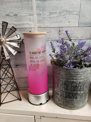 Pink To Make Me Happy Glass Can