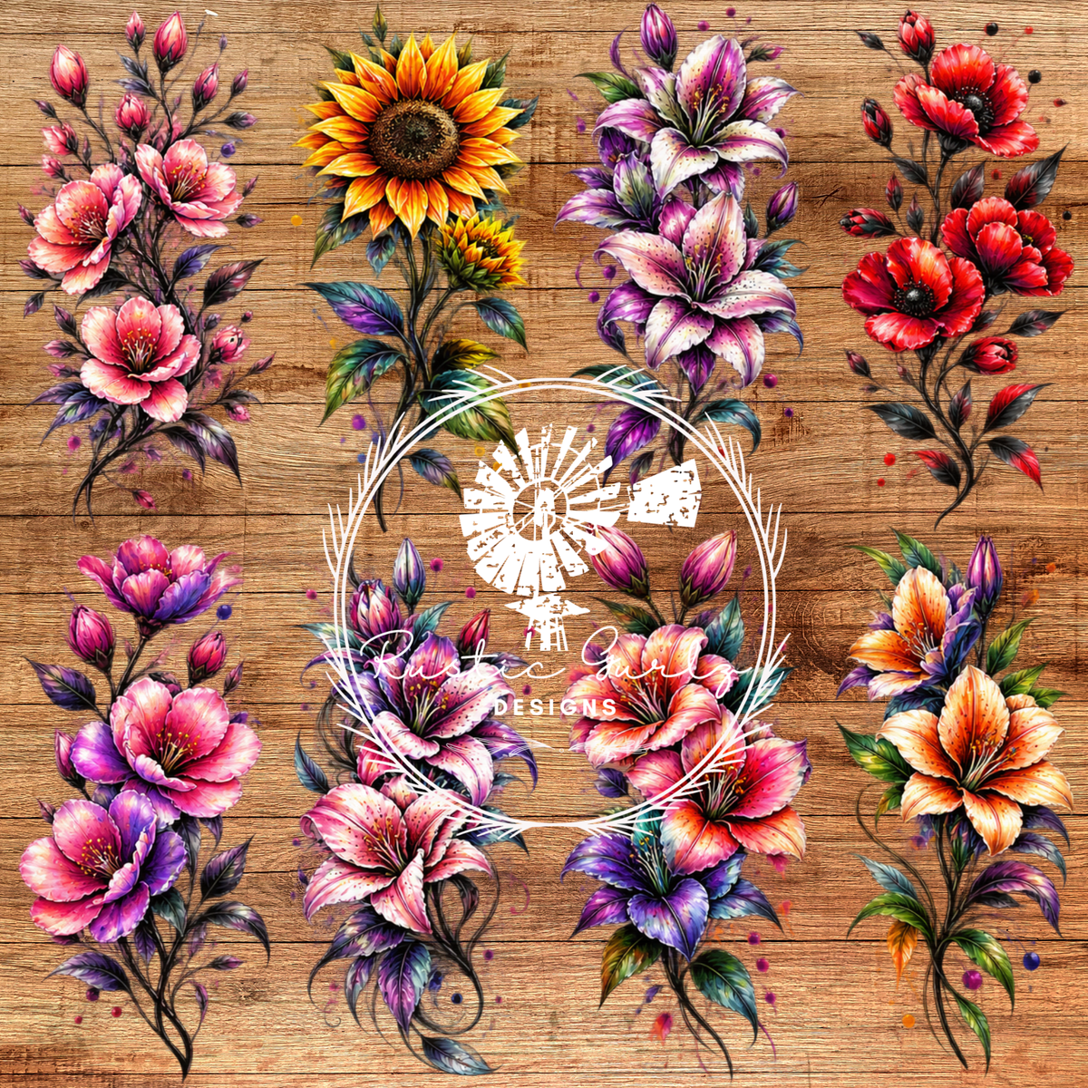 Random Ornate Flowers