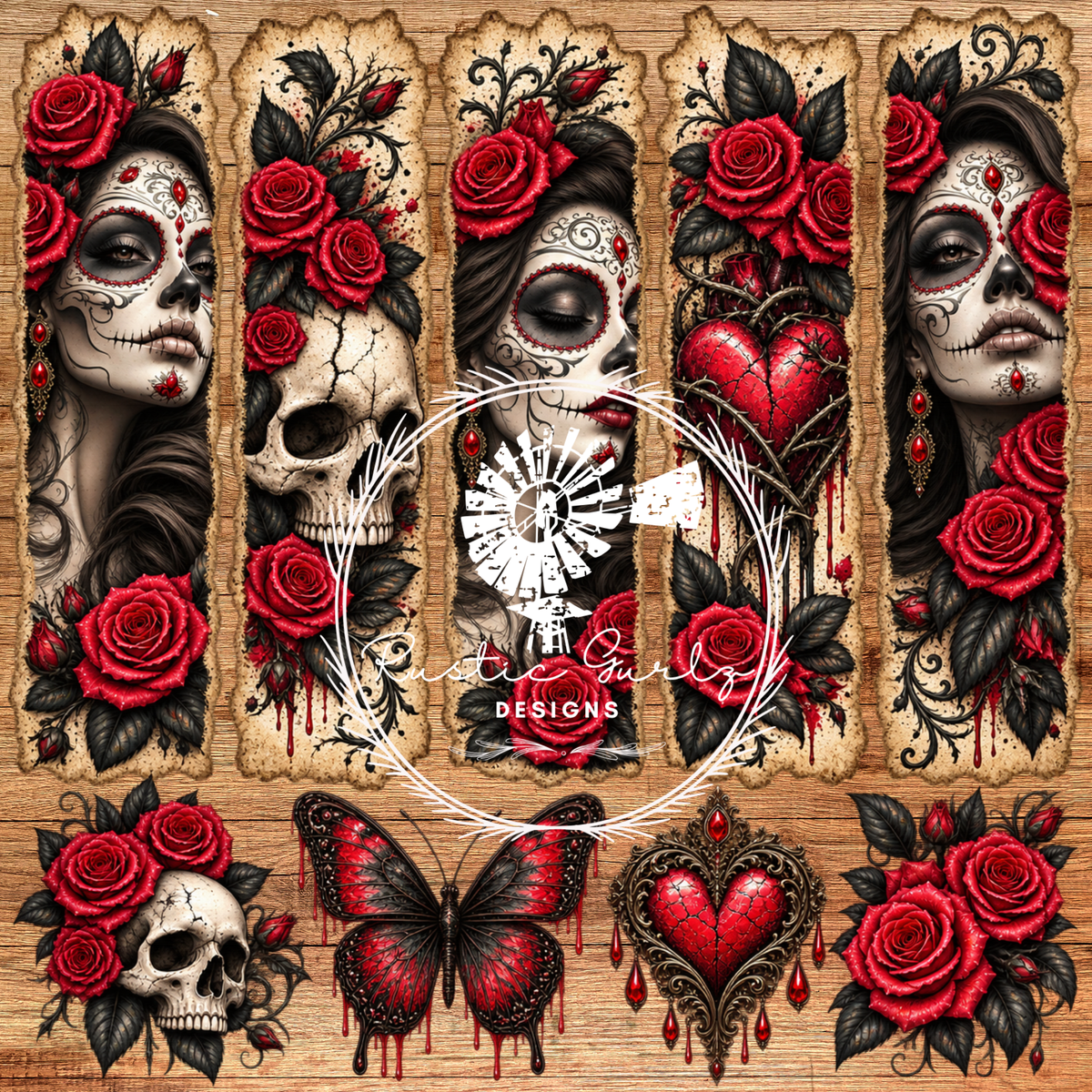 Red sugar Skull