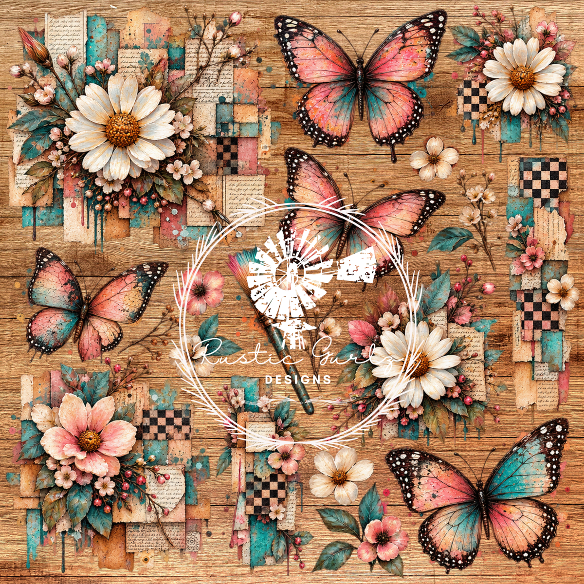 Vintage Watercolor Butterfly