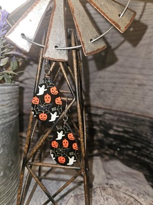 Boo Ghost Pumpkin Tear Drop