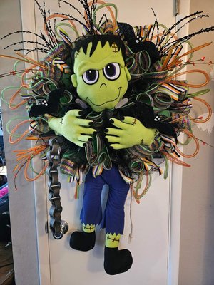 Frankenstein Mesh Wreath