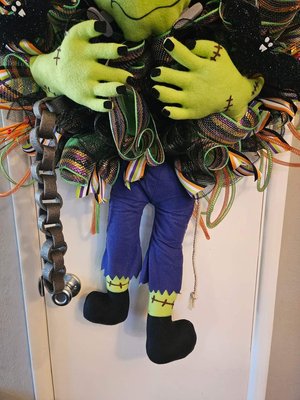 Frankenstein Mesh Wreath
