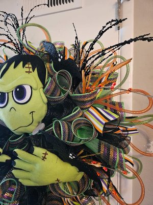 Frankenstein Mesh Wreath
