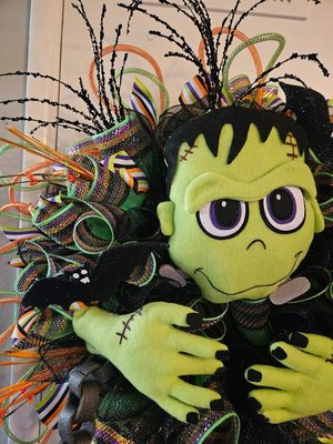 Frankenstein Mesh Wreath