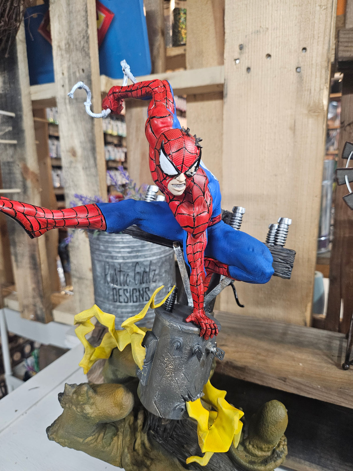 Spiderman on Sandman Hand