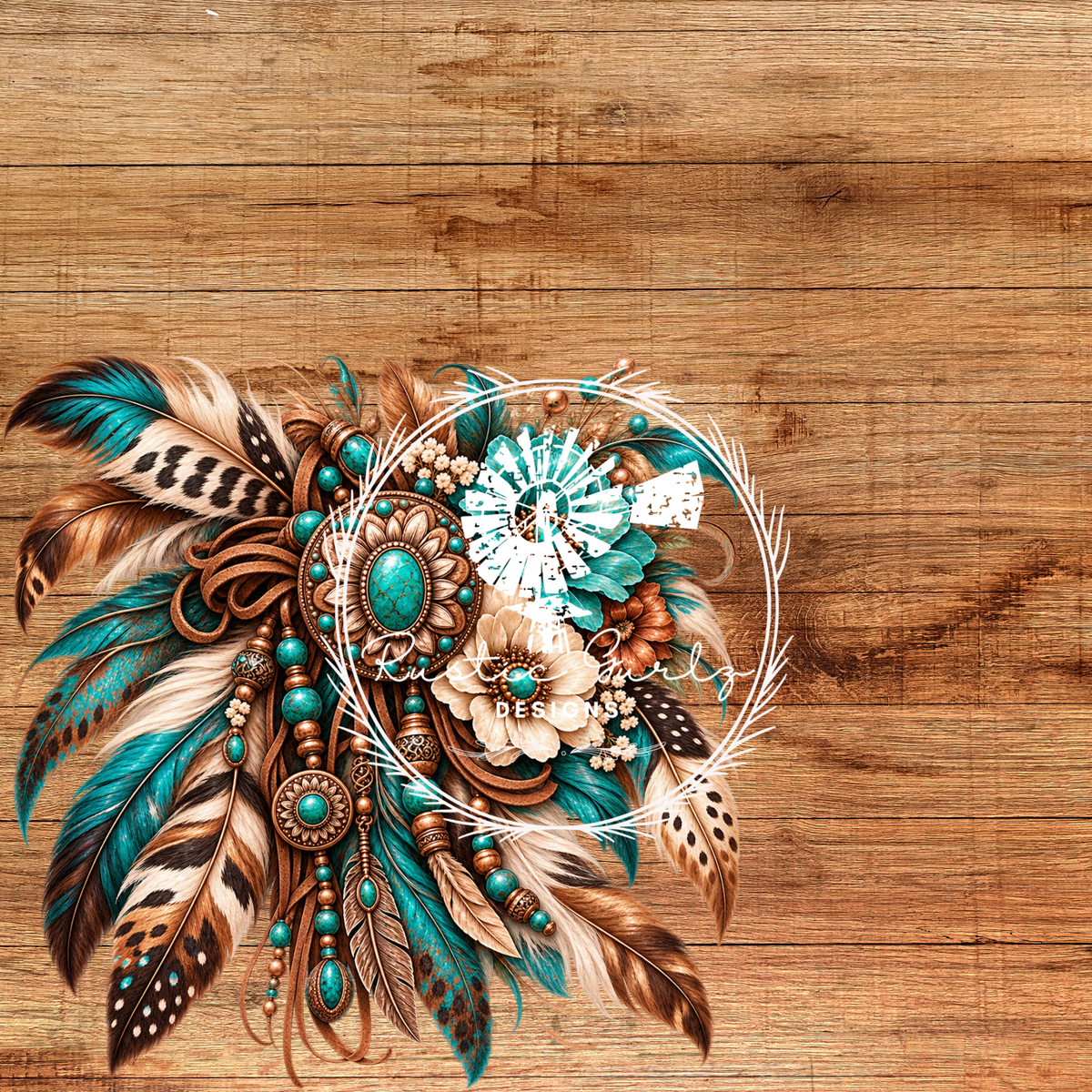 Turquoise Feather