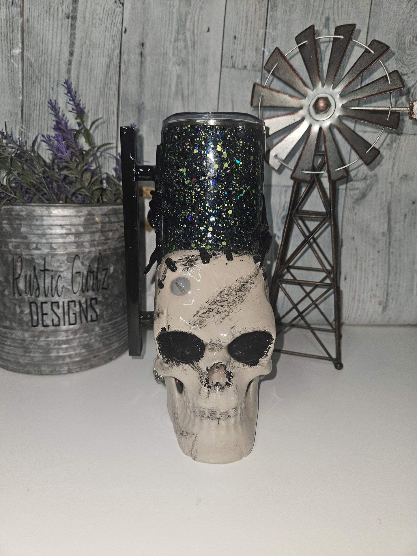 20oz 3D Frankenstein with Spiders