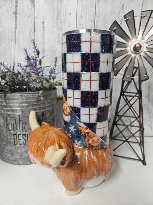 30oz 3d Christmas Highland