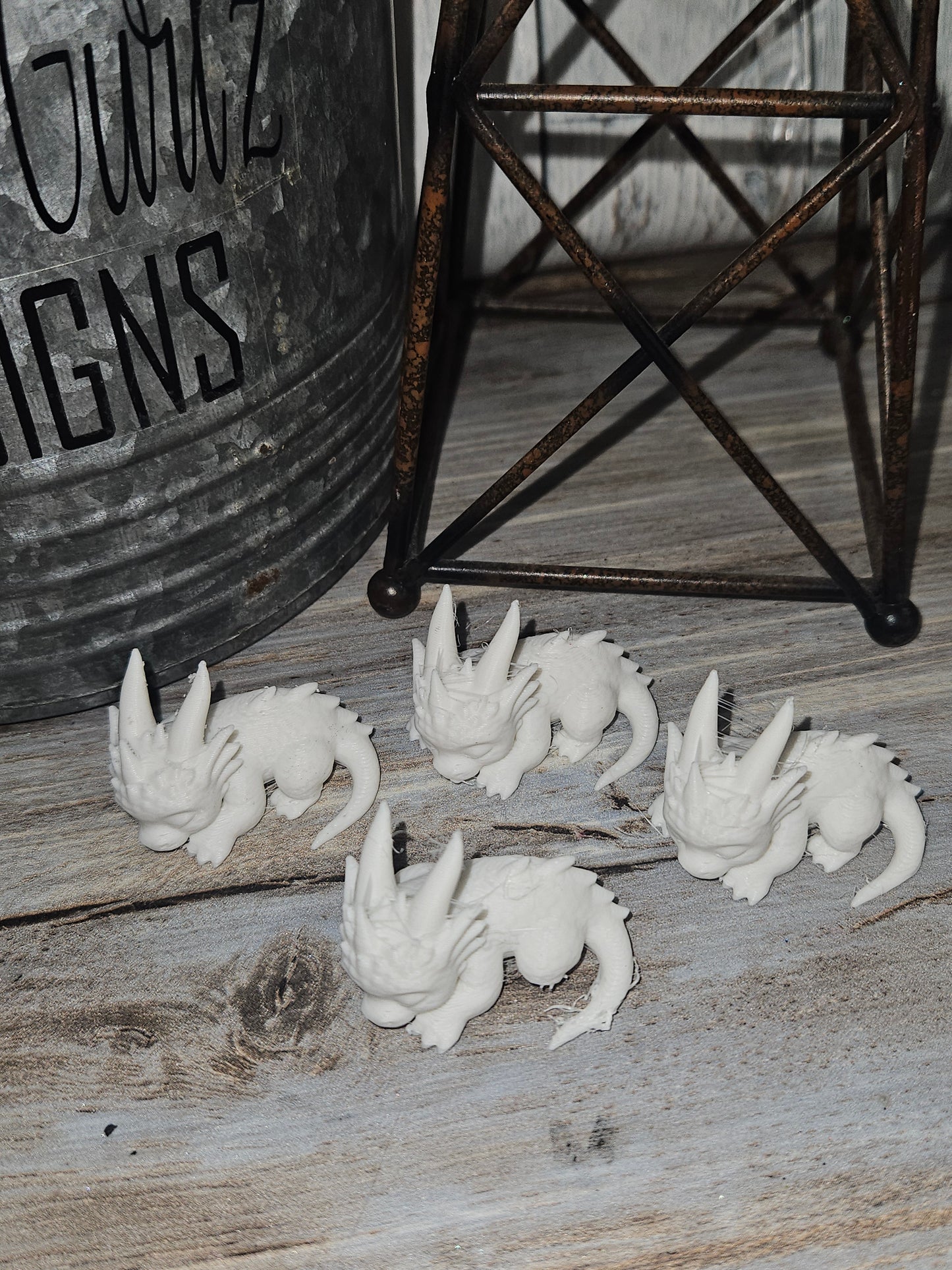 Set of 4 miniature Dragons