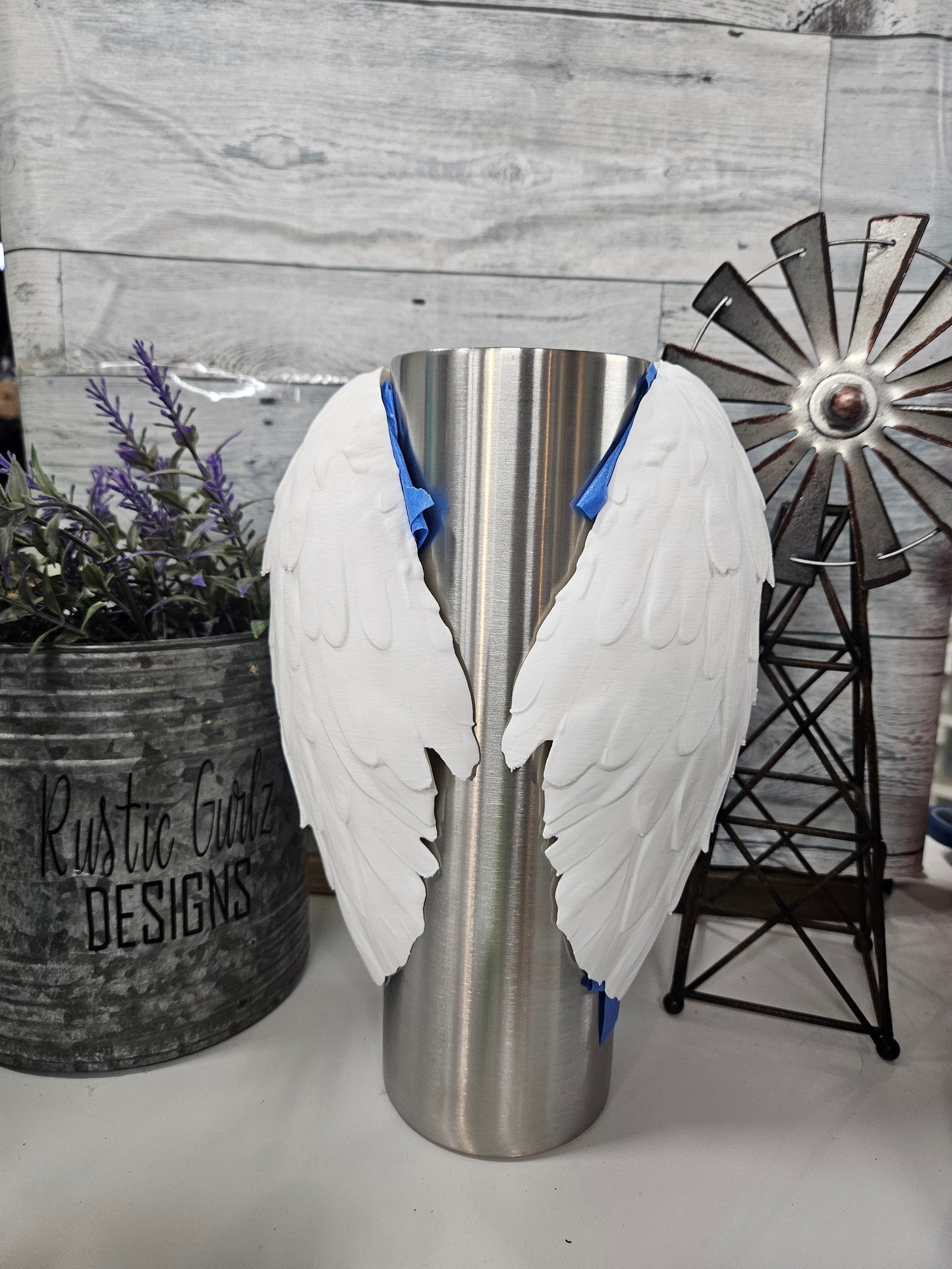 Curved Angel Wings
