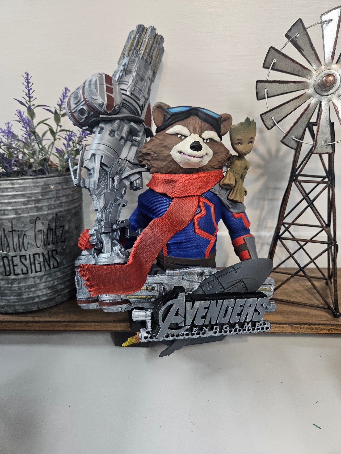 Rocket With Baby Groot On Shoulder