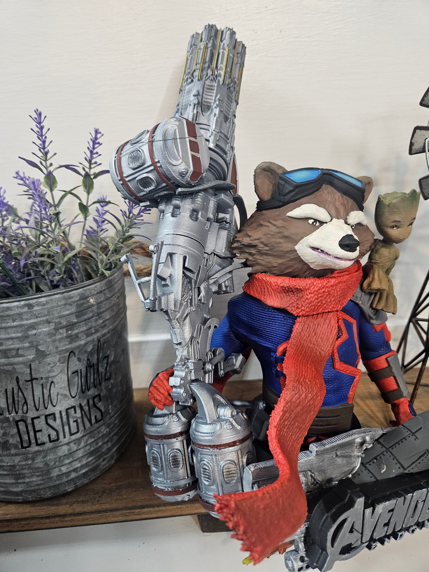 Rocket With Baby Groot On Shoulder