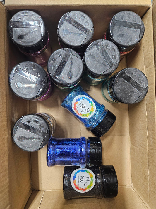 11 Bottle of glitter and flake mix from Foilz&Flakes
