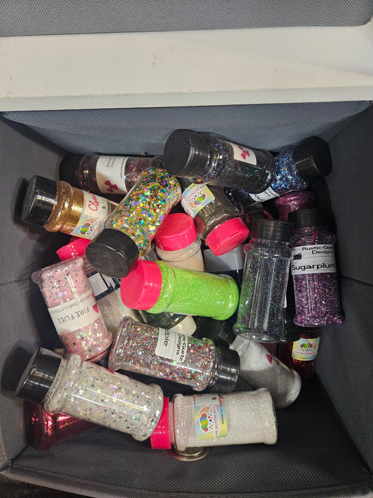 Grab Bag of 5 2oz shaker Chunky Glitter