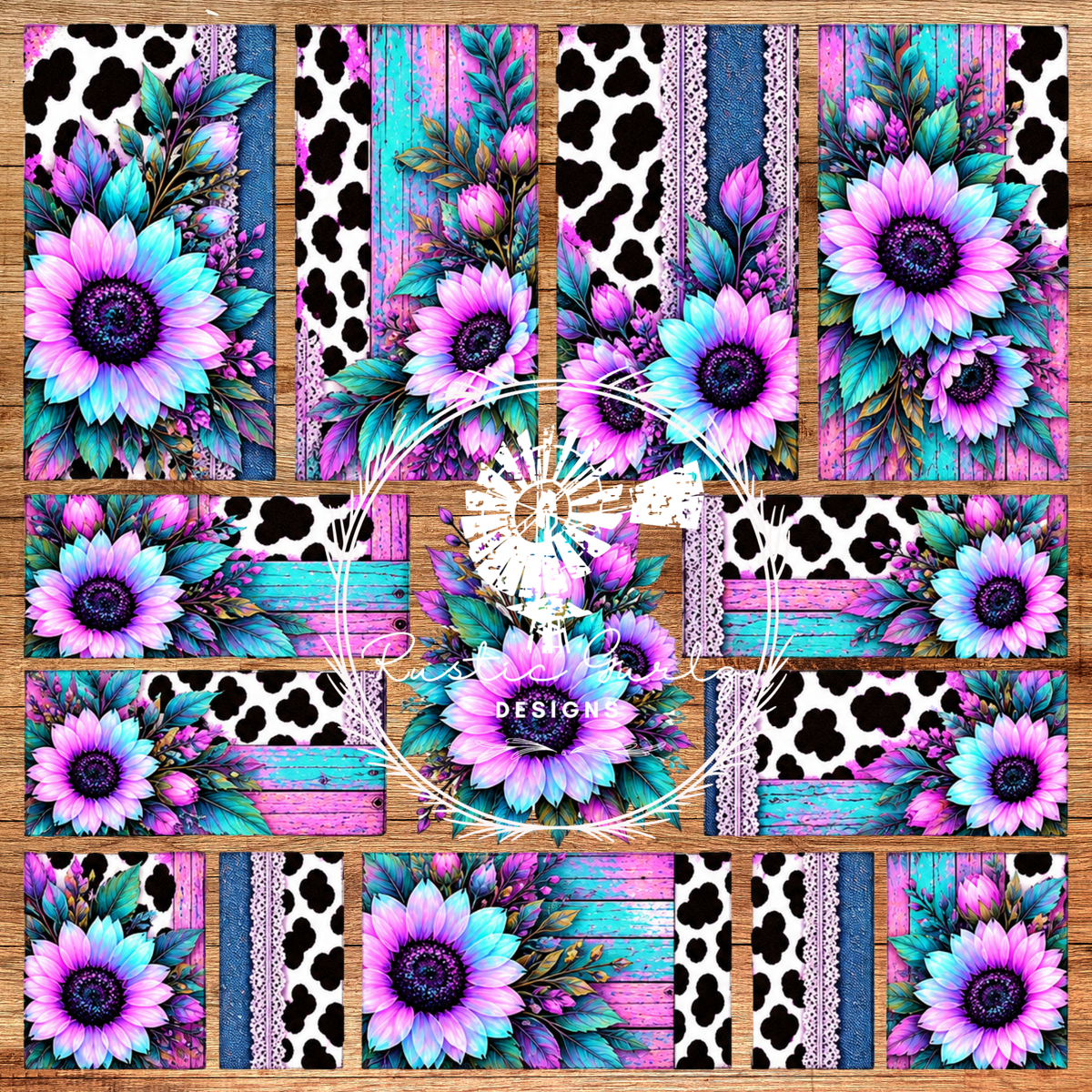 Bright Cow Print Patchwork