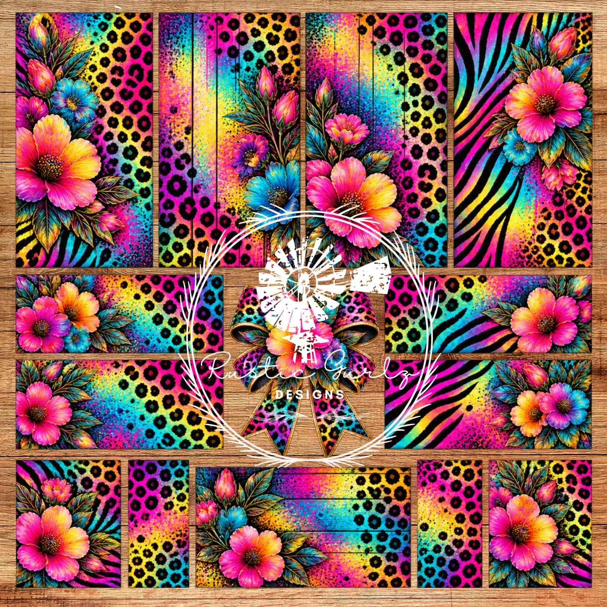 Bright Zebra Print Patchwork