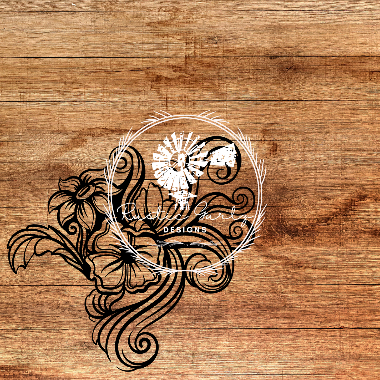 4x4 Floral Filagree