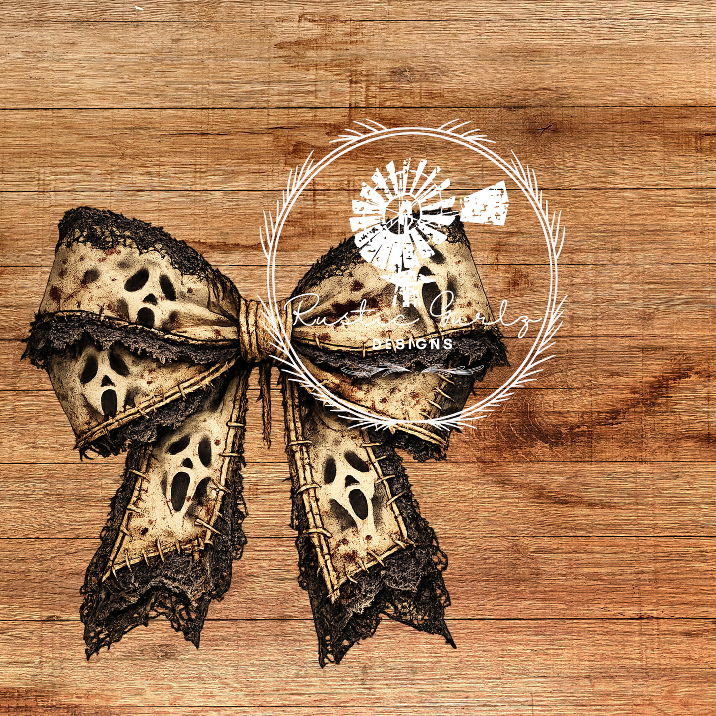 Ghostface Inspired Bow
