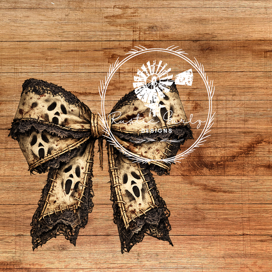 Ghostface Inspired Bow