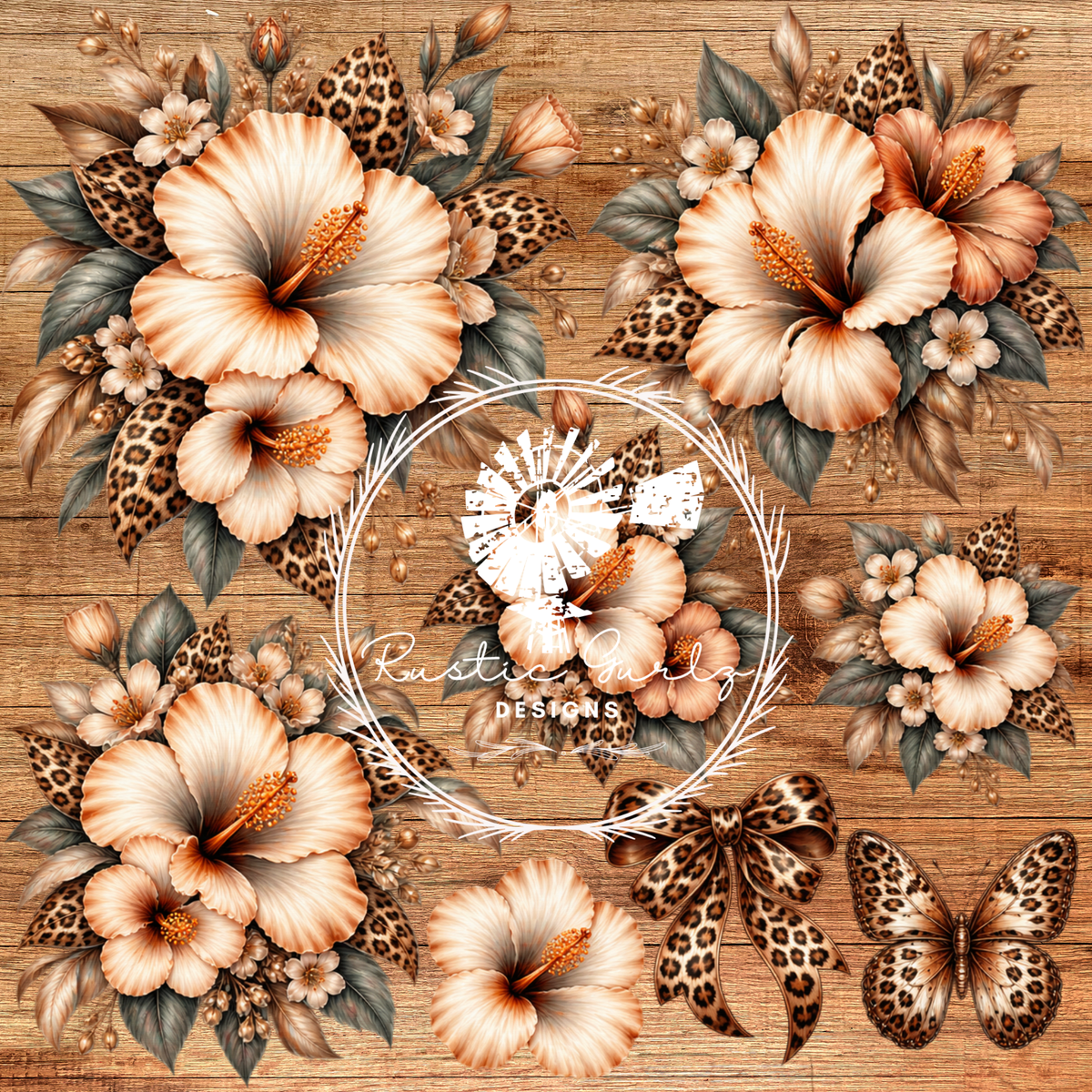 Leopard Print Hibiscus