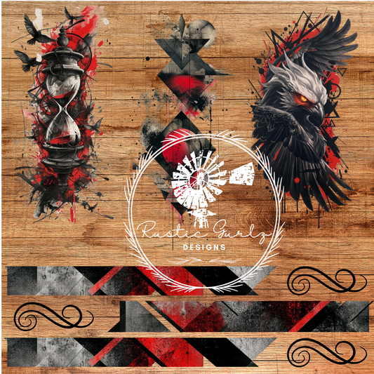 Red and Black Hawk