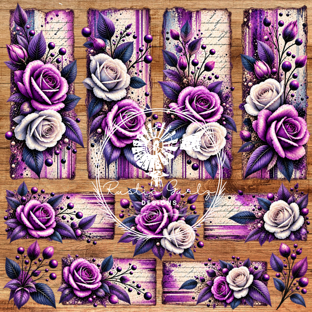 Purple and White Patchwork