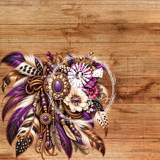 Purple/Black Feather