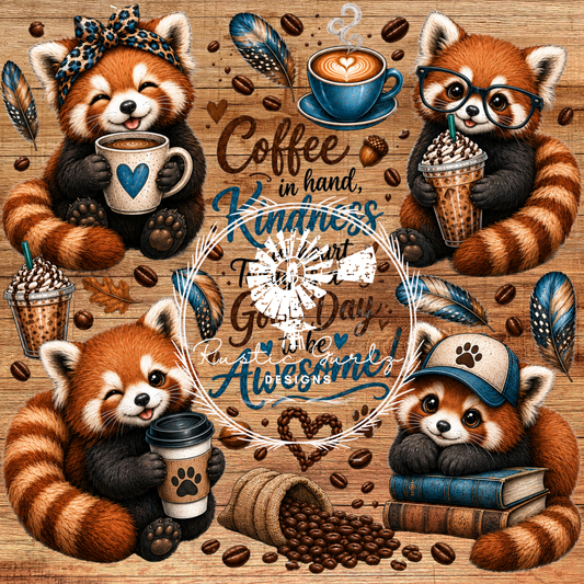 Red Panda Coffee in Hand
