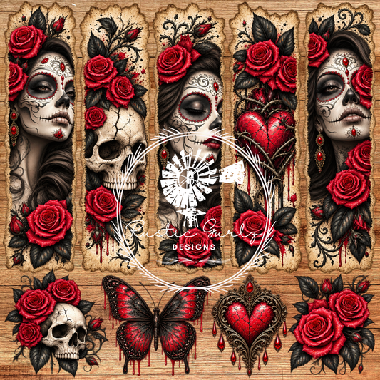 Red sugar Skull
