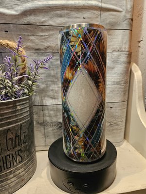 Diamond Sunflower Template Tumbler