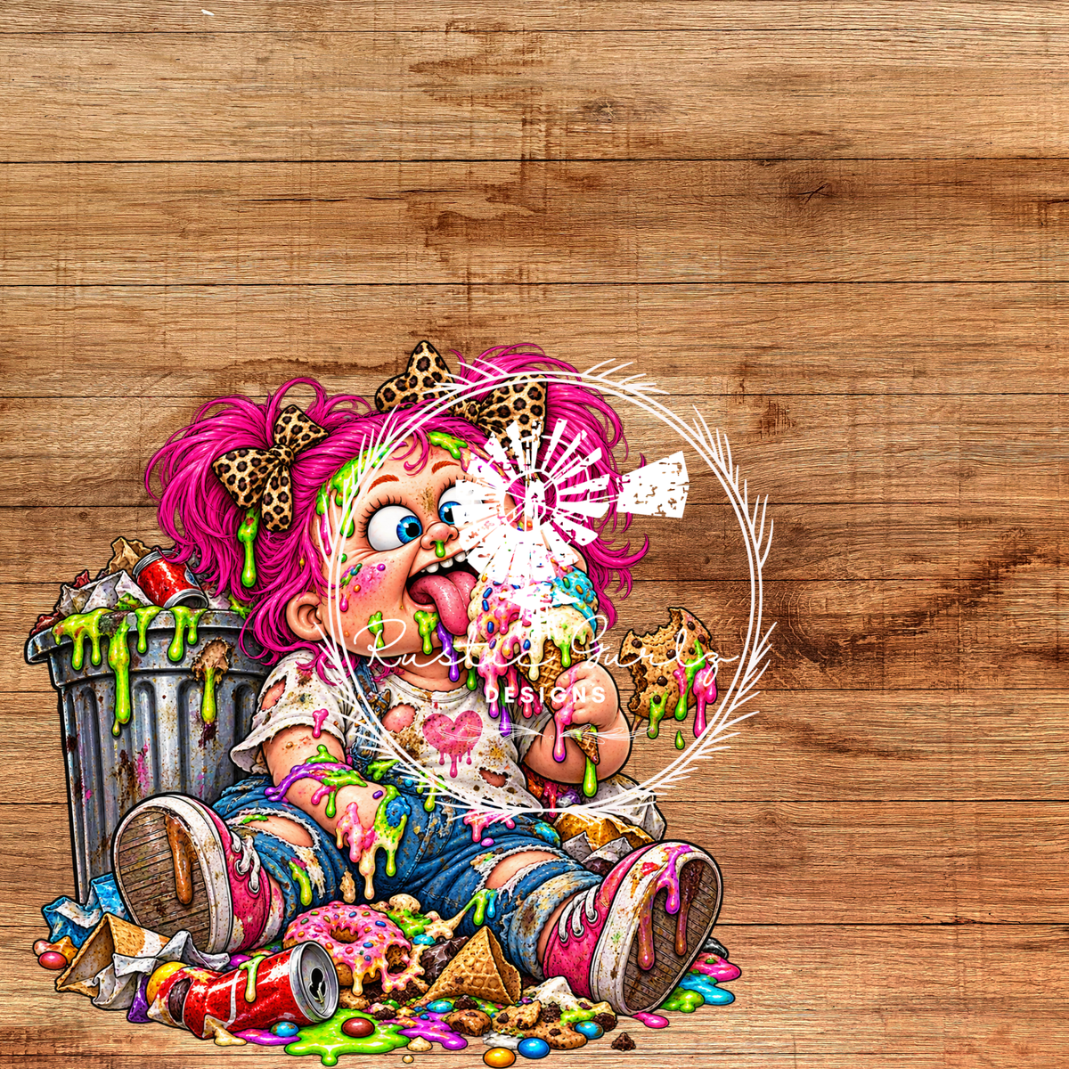 Girl Garbage Pail Kids Decal