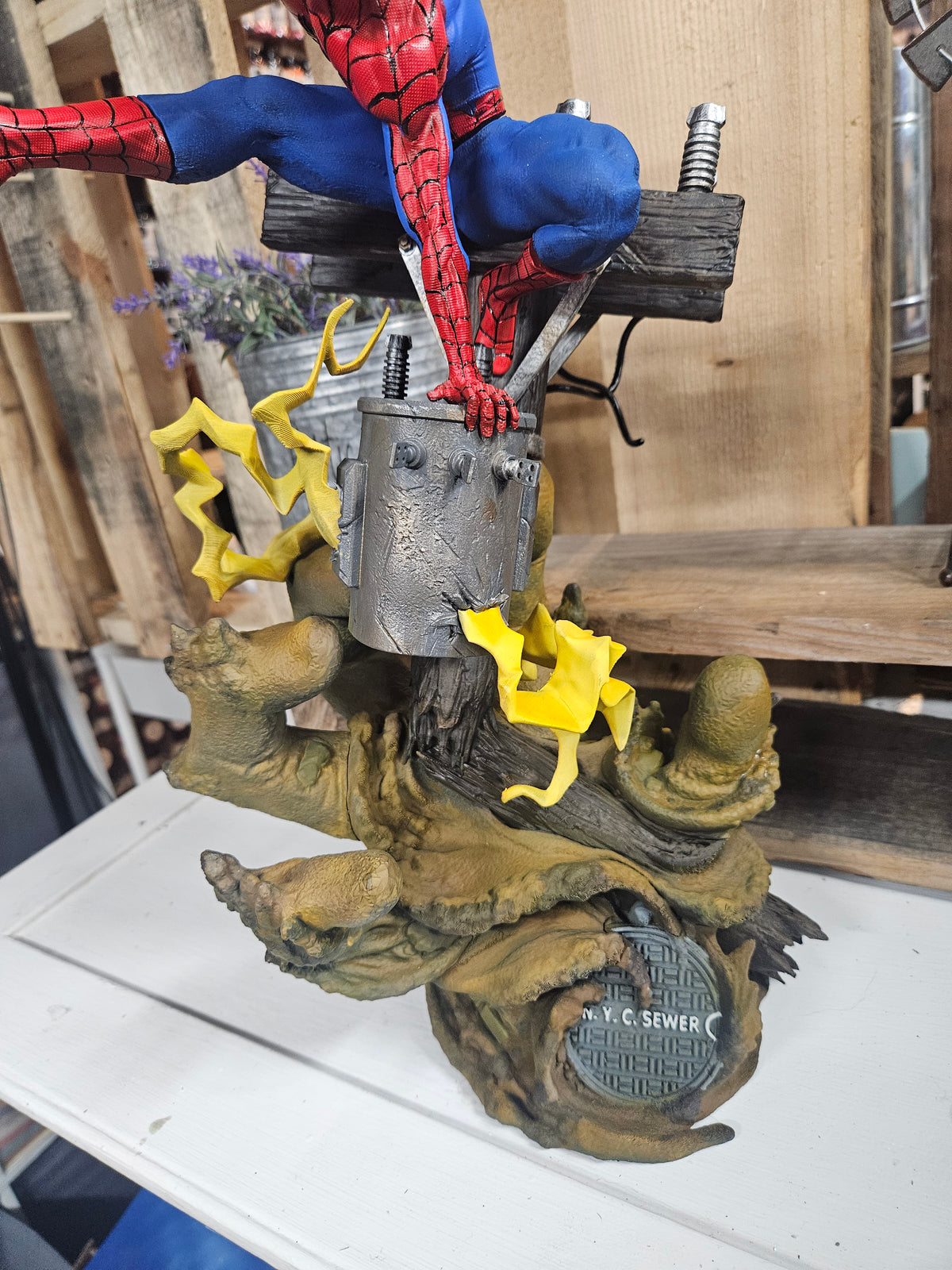 Spiderman on Sandman Hand