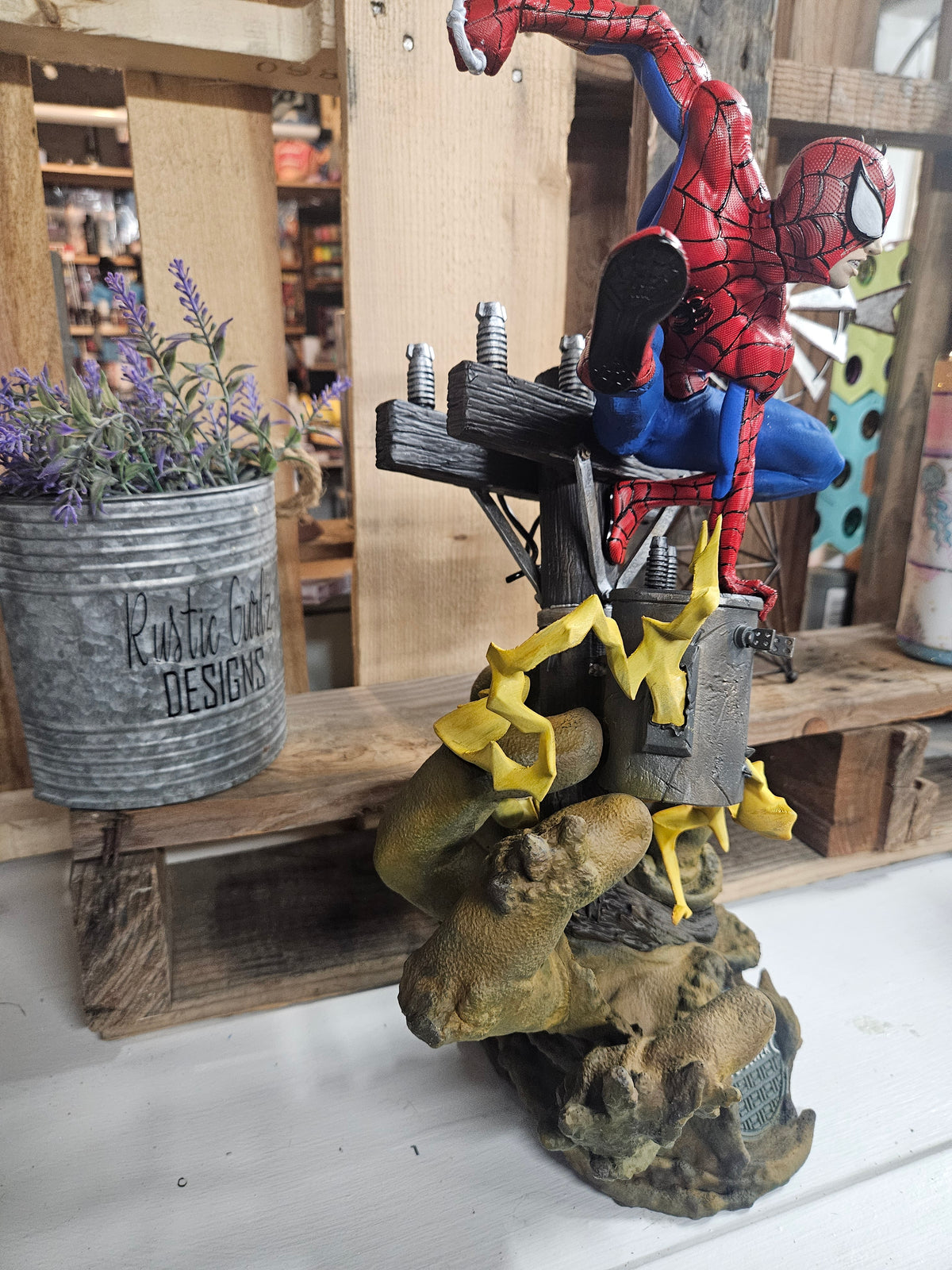 Spiderman on Sandman Hand