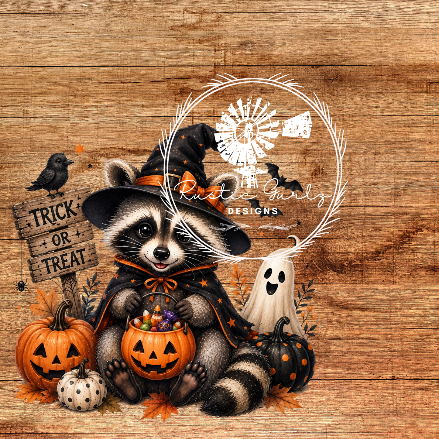 Witch Raccoon Decal